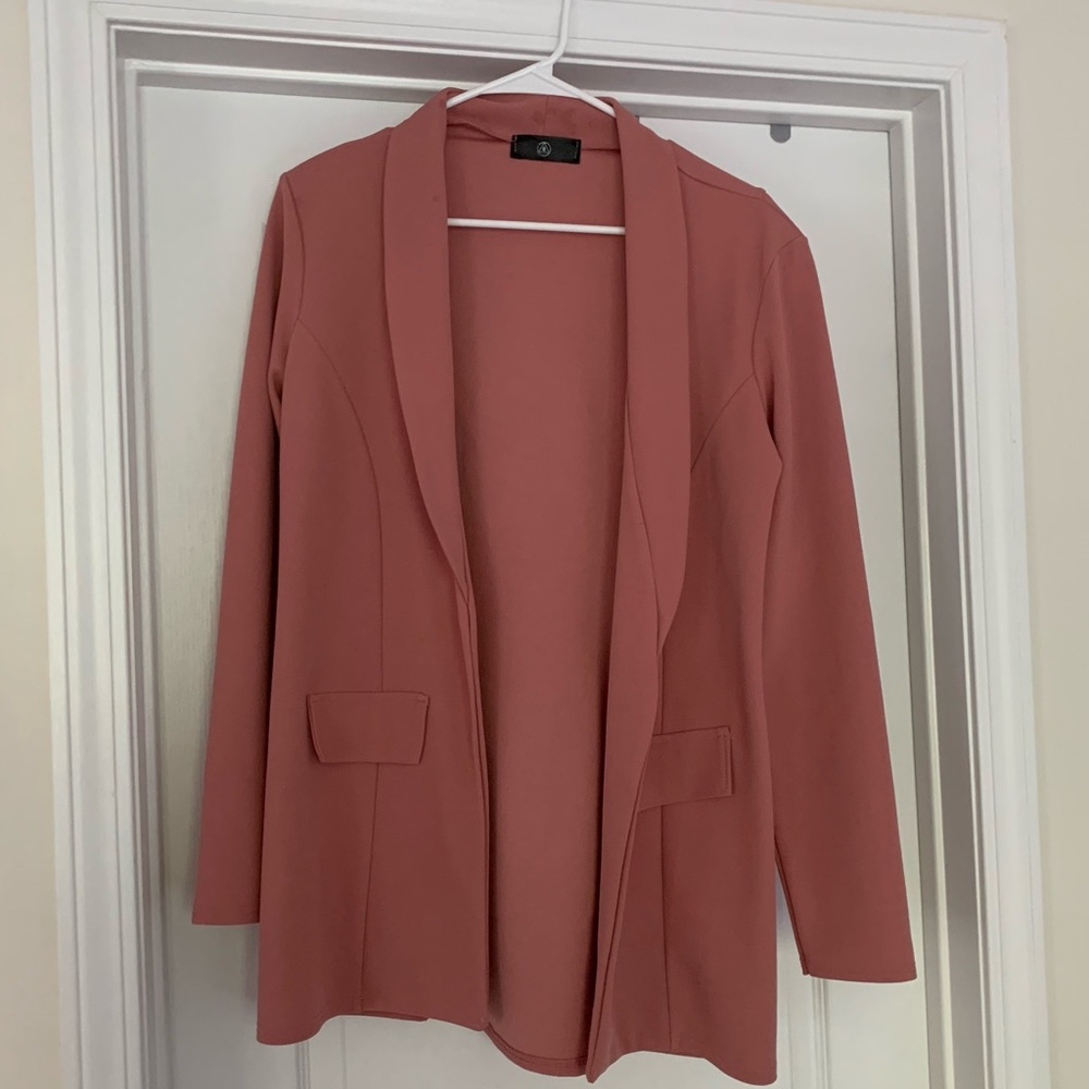 Missguided Pink Blazers Jacket Size:6.
